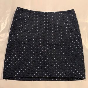 Navy Blue Polka Dot Skirt